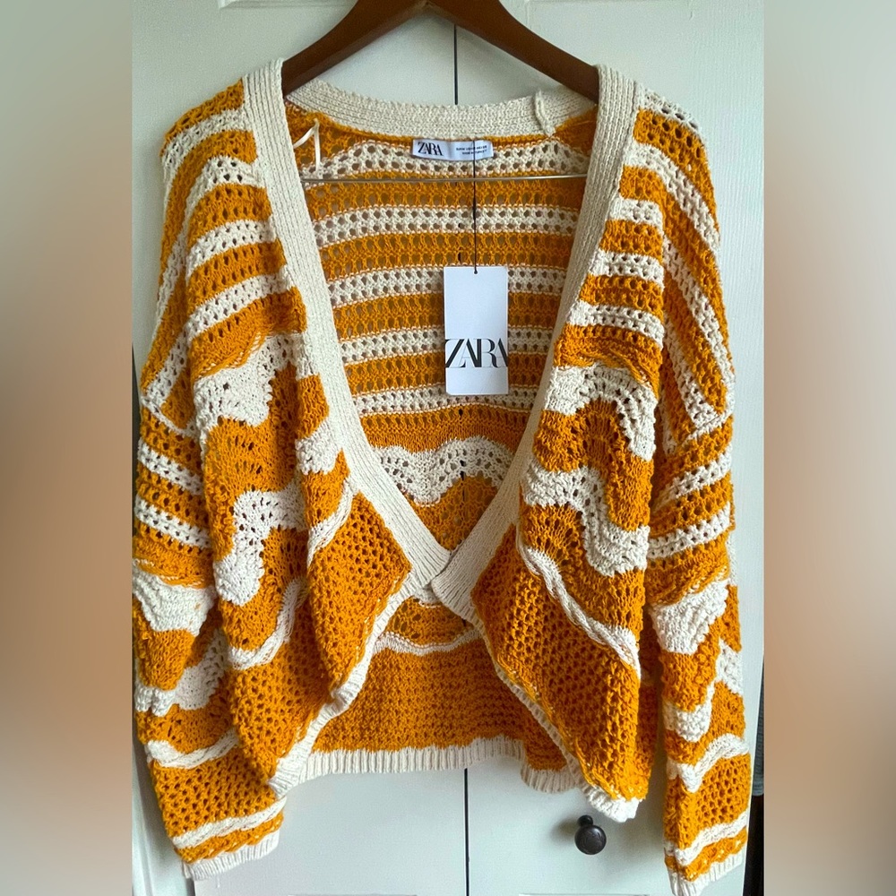 ZARA OPEN-KNOIT SWEATER - Picture 3 of 8